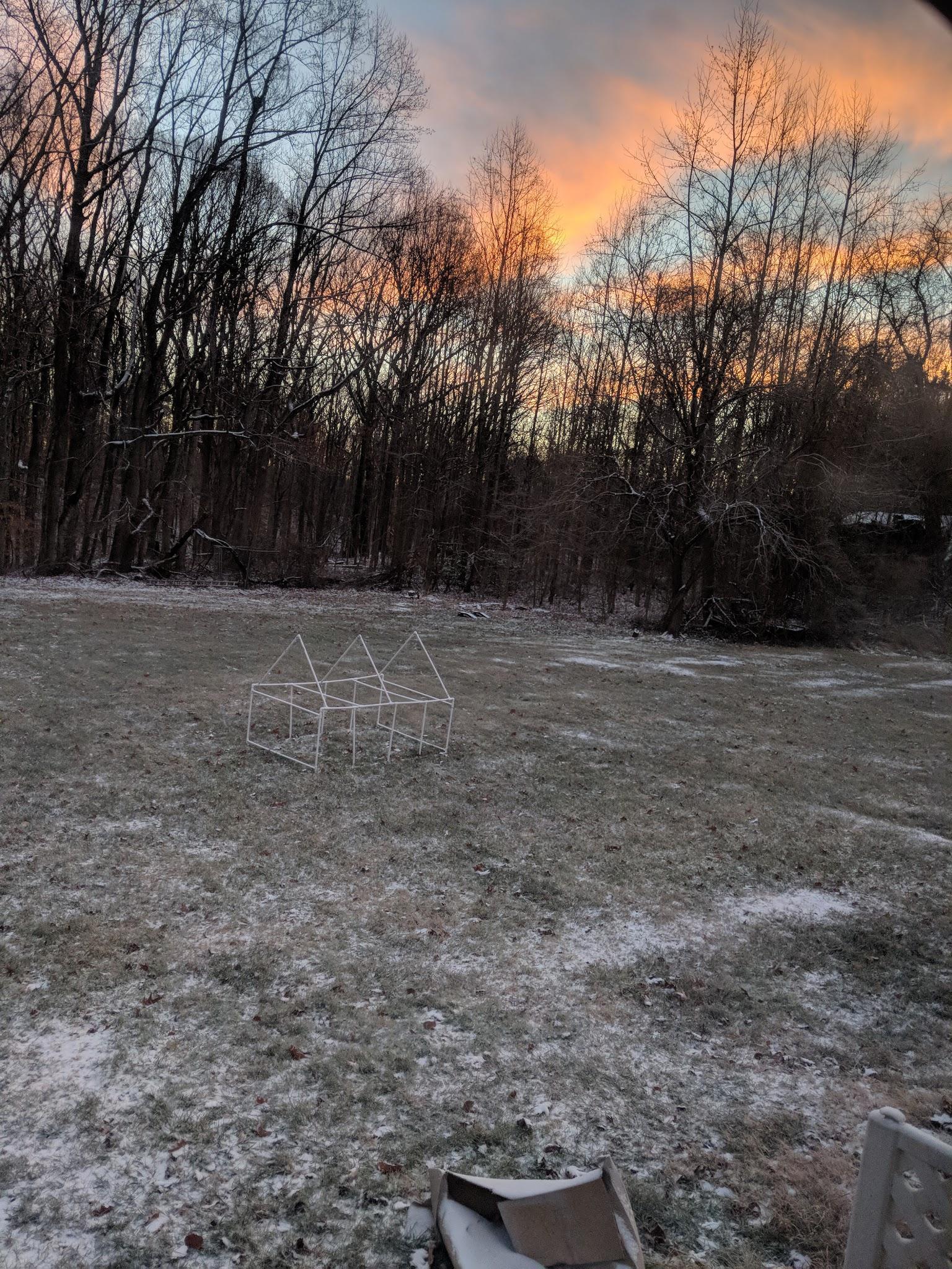 winter dawn on the homestead